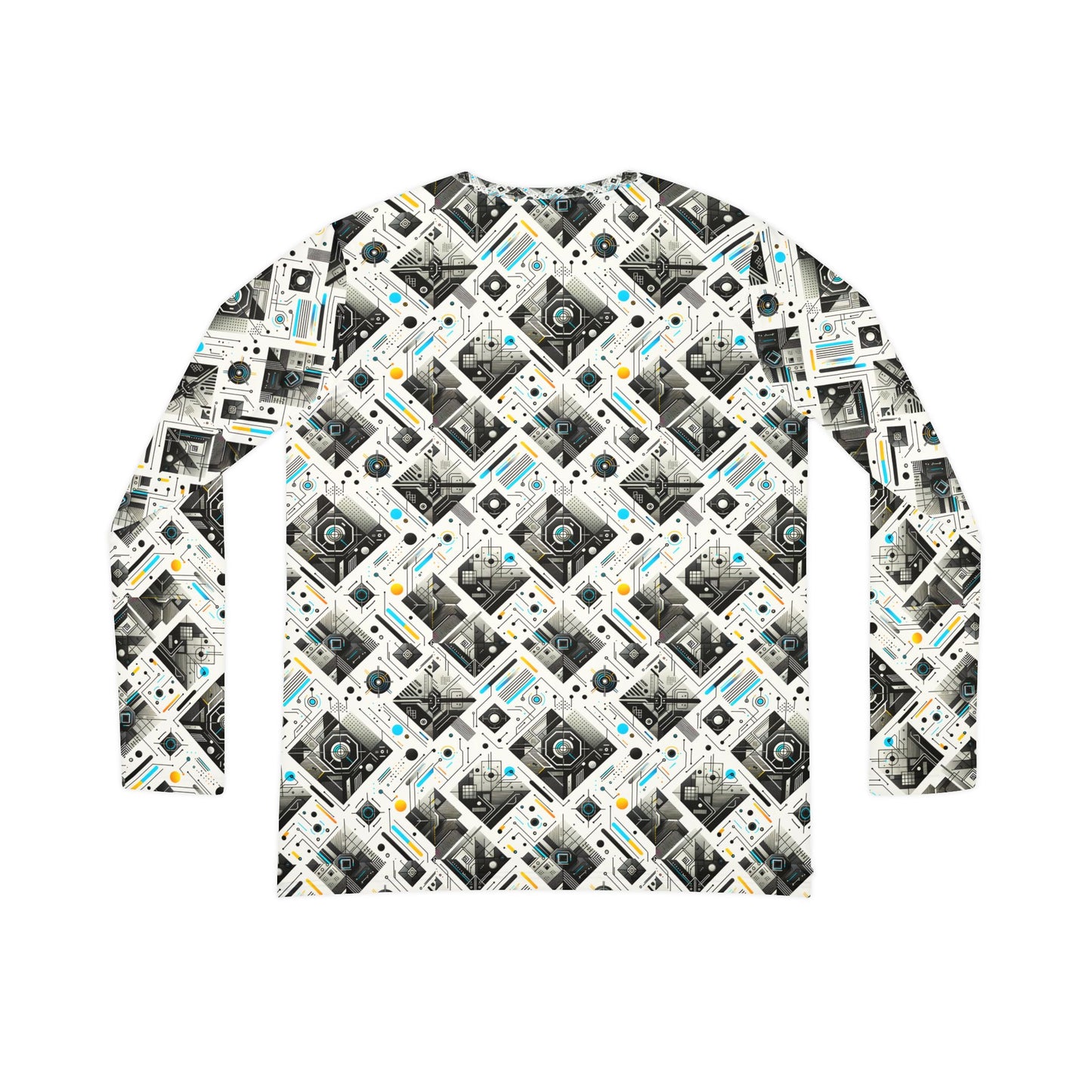 Tech Minimalism Minimalist Tech Women's Long Sleeve V-Neck Shirt - 8404 Design-47