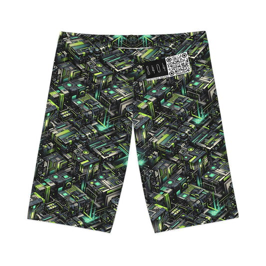 Tech-Infused Graphics Tech-Forward Streetwear Women's Bike Shorts - 8404 Design-47