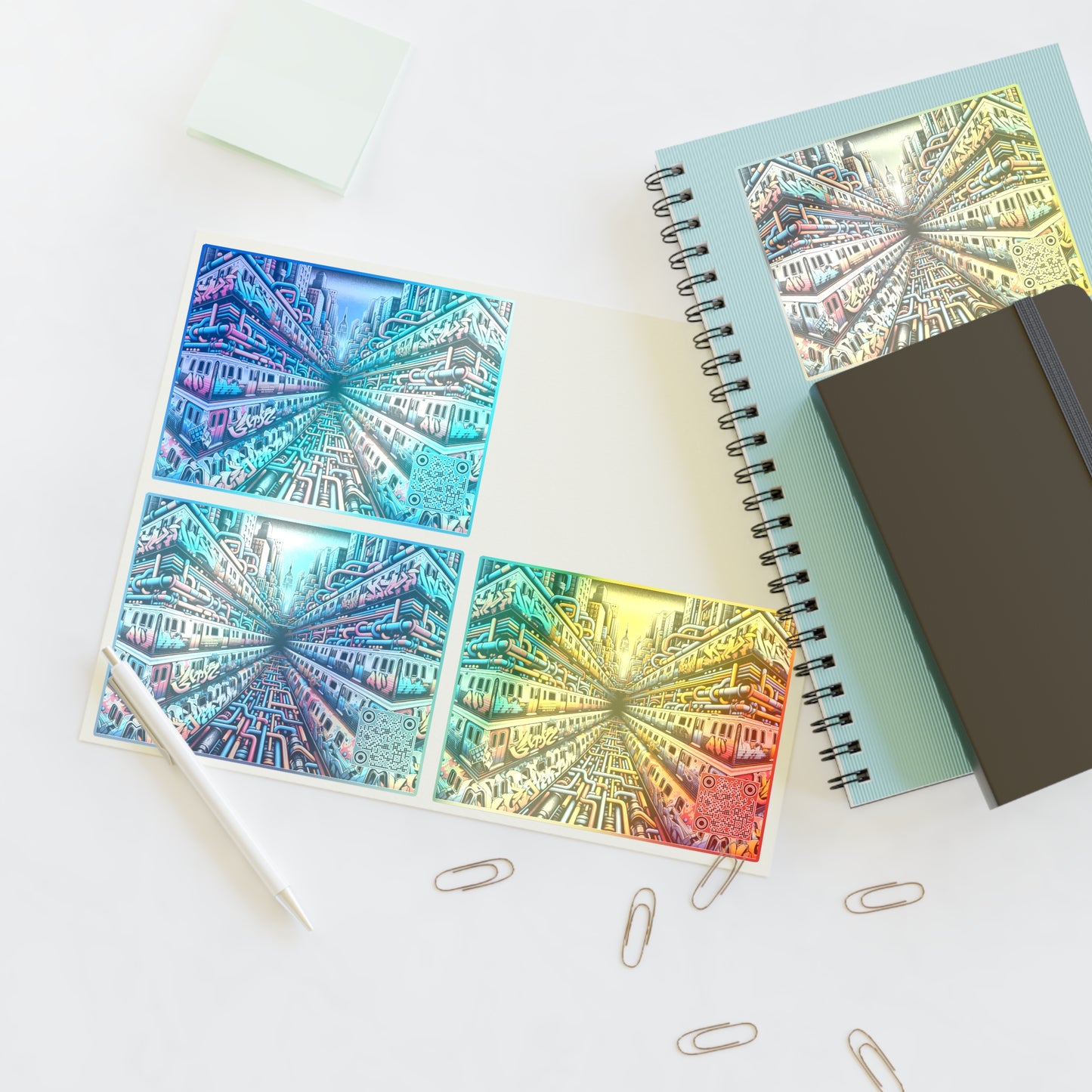 Retro Graffiti Revival Retro Urban Street Art Sticker Sheets - 8404 Design-41