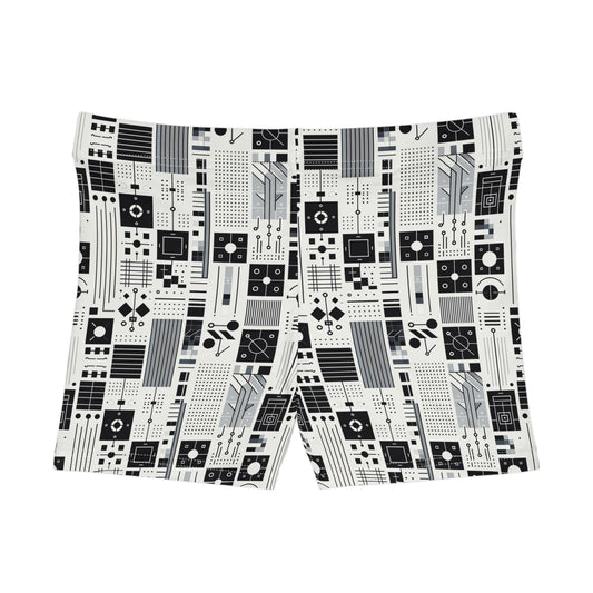 Digital Minimalism Minimalist Tech Women's Shorts - 8404 Design-54