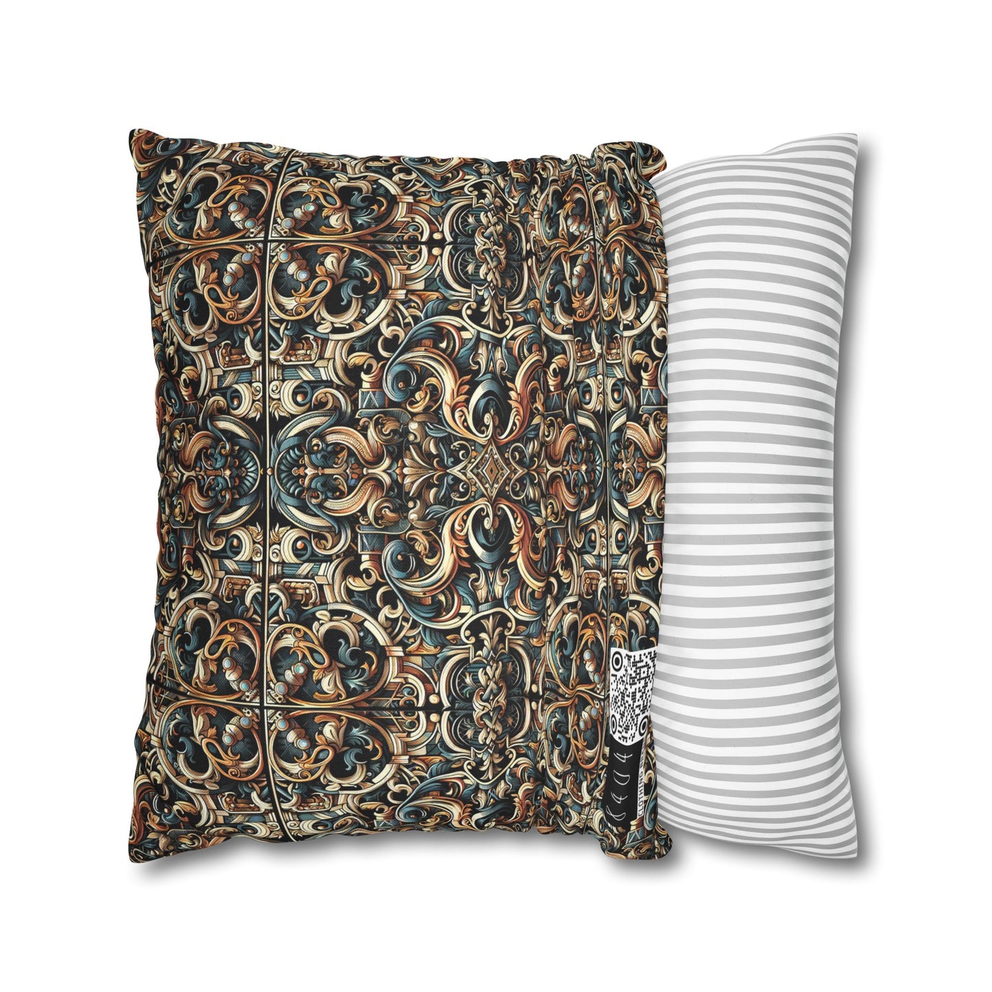 Urban Renaissance Historical Fusion With Street Edge Spun Polyester Square Pillowcase - 8404 Design-59