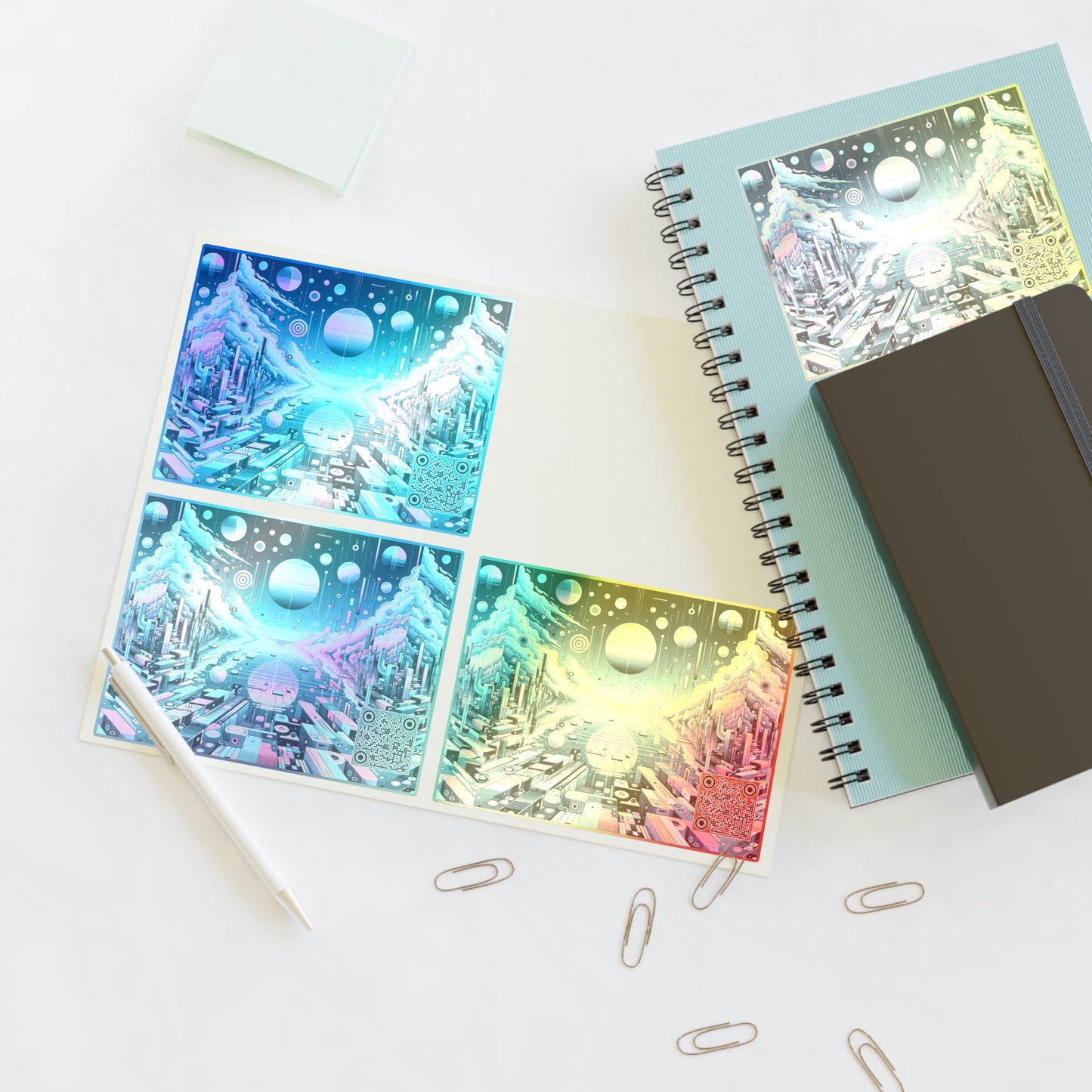 Digital Dreamscapes Digitally-Inspired Streetwear With a Dreamy, Surreal Twist Sticker Sheets - 8404 Design-61