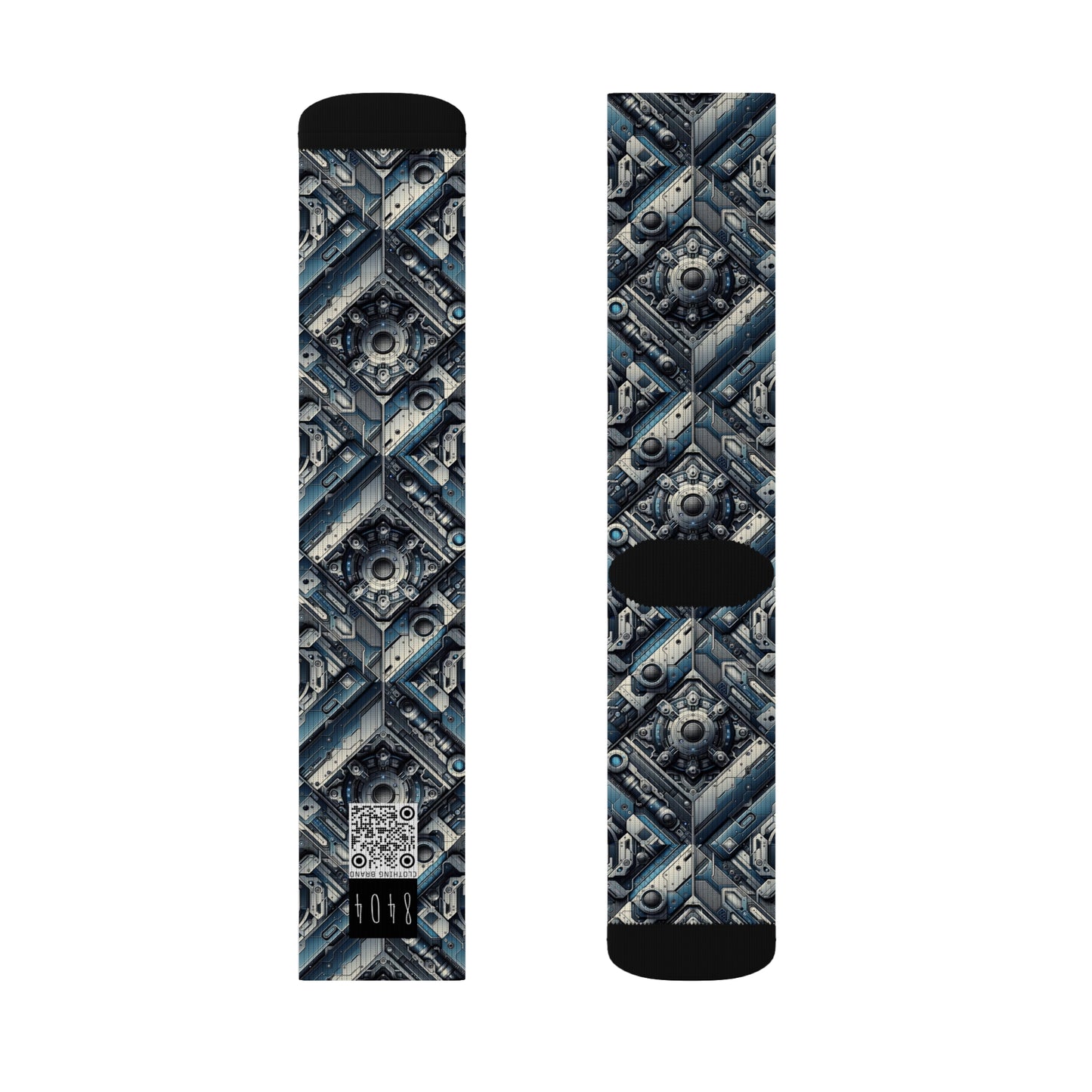 Tech Utility Fusion Tech-Forward Utility With a Futuristic Edge Sublimation Socks - 8404 Design-43