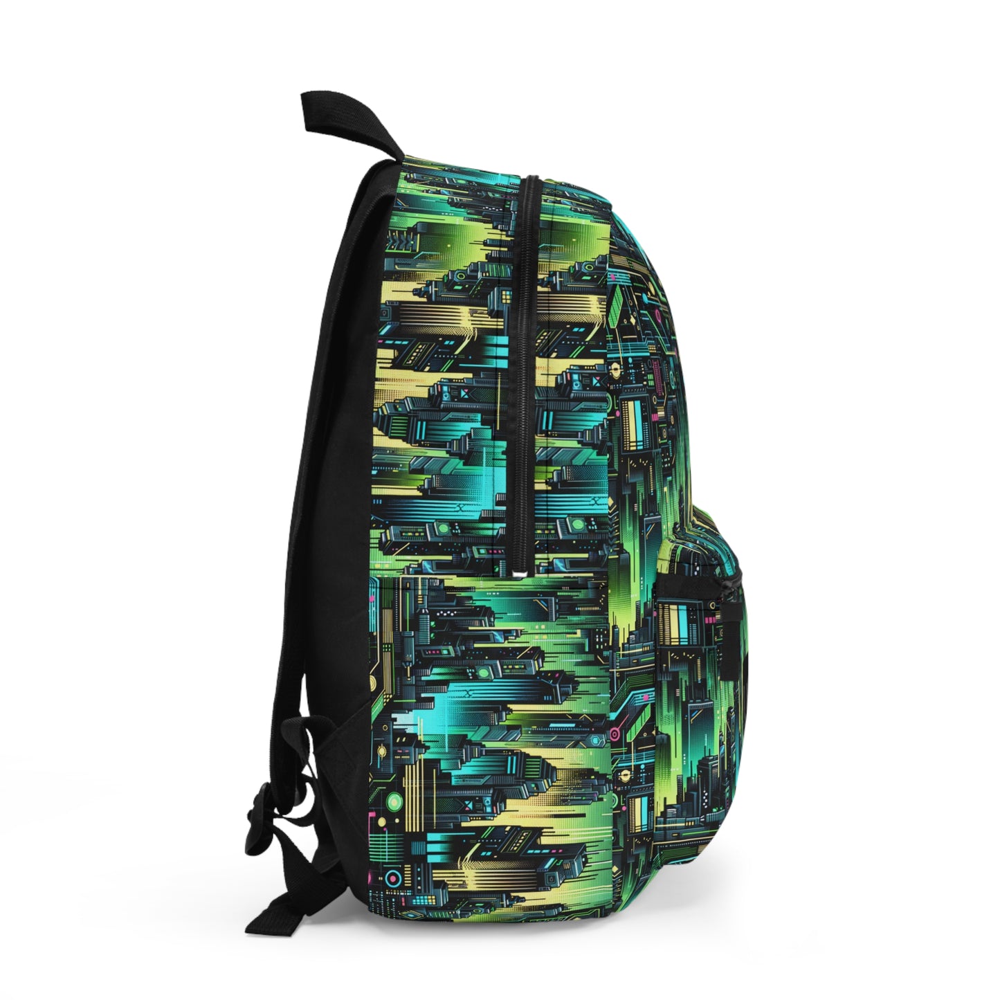 Cyber Punk Graphics Tech-Inspired Cyberpunk Backpack - 8404 Design-54
