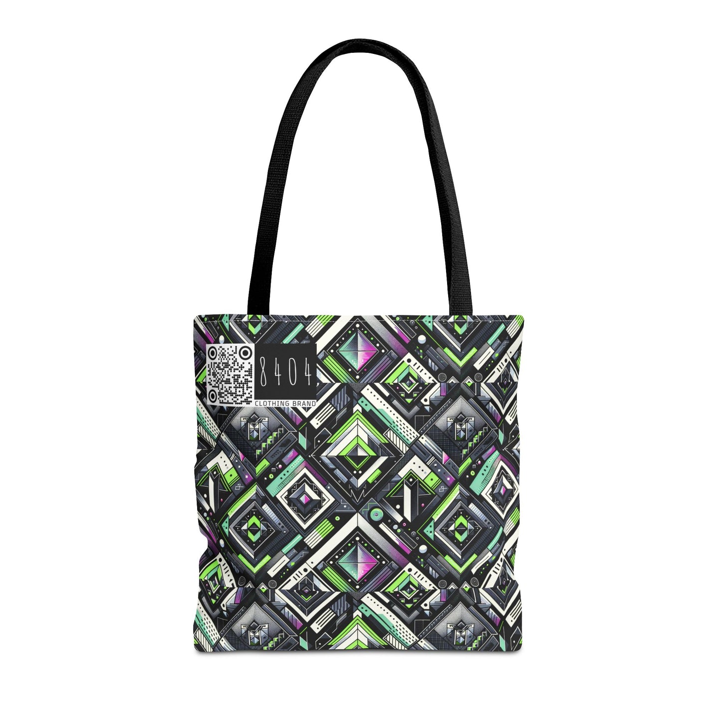 Retro Futurism Graphics Tech-Forward Streetwear Tote Bag - 8404 Design-48
