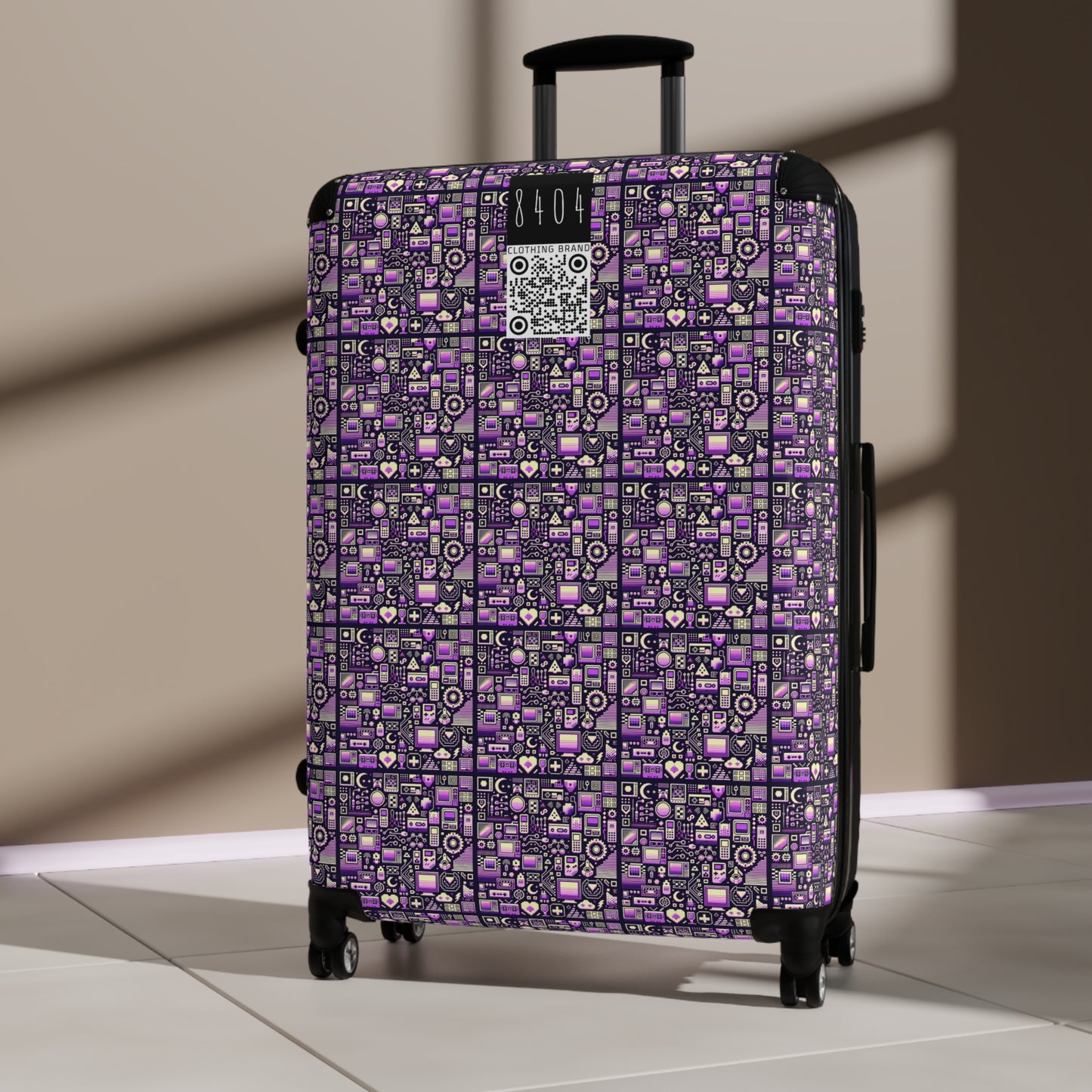 Digital Nostalgia Remix Modern Vintage Fusion Suitcase - 8404 Design-54