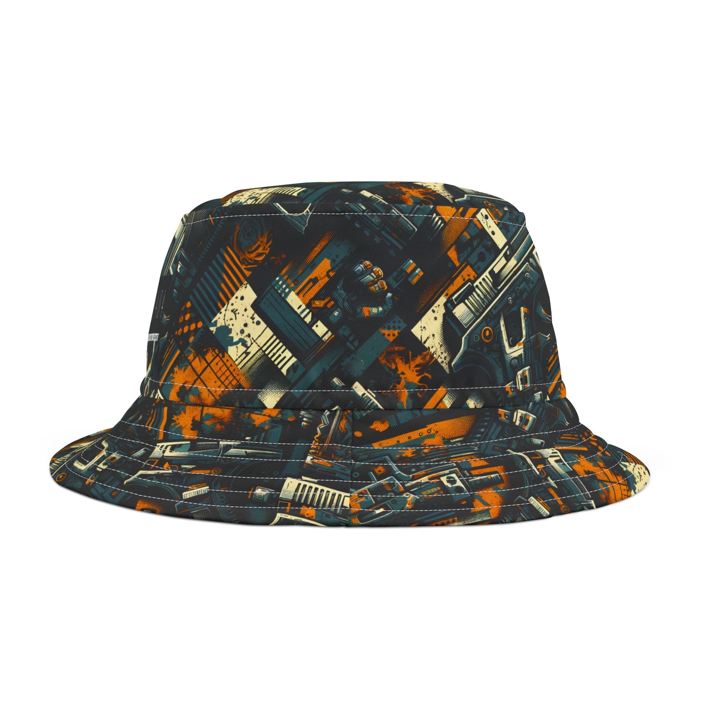 Digital Punk Futuristic Grunge Bucket Hat - 8404 Design-47