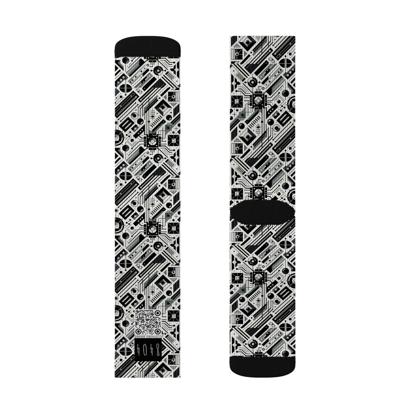 Digital Minimalism Minimalist Tech Sublimation Socks - 8404 Design-62