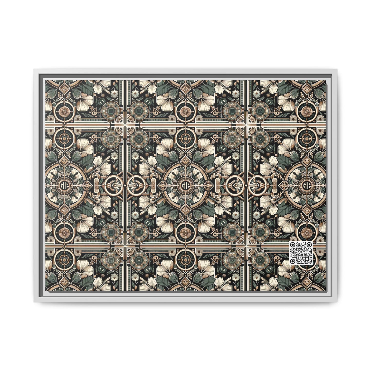 Cyber Garden Party Tech Garden Extravaganza Matte Canvas, Framed (multi-Color) - 8404 Design-66 A