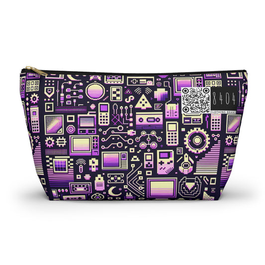 Digital Nostalgia Remix Modern Vintage Fusion Accessory Pouch W T-Bottom - 8404 Design-54