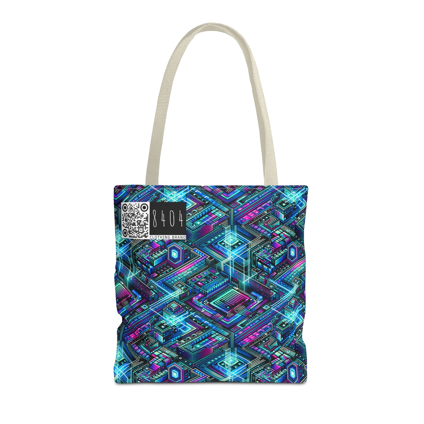 Digital Dreamland Futuristic Tech Aesthetic Tote Bag - 8404 Design-42