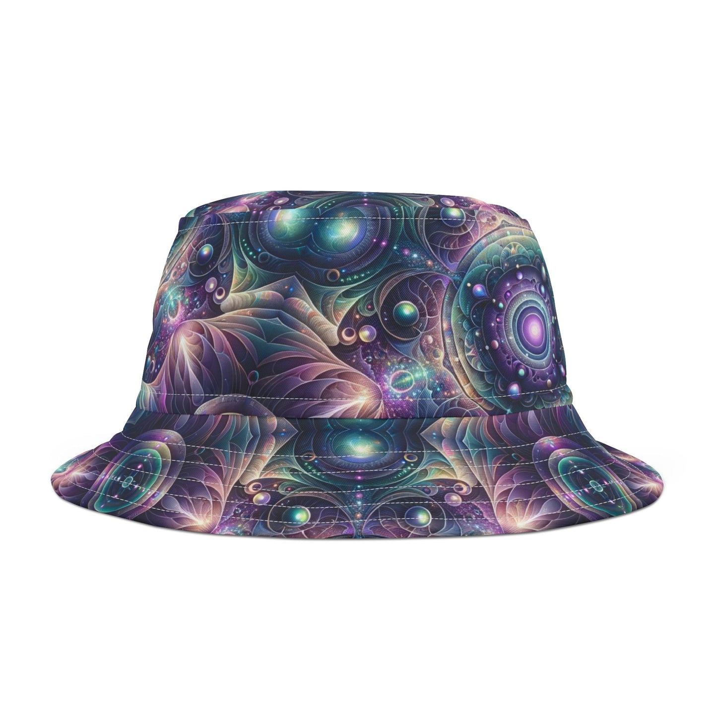 Iridescent Tech Fusion Tech-Forward Streetwear Bucket Hat - 8404 Design-61