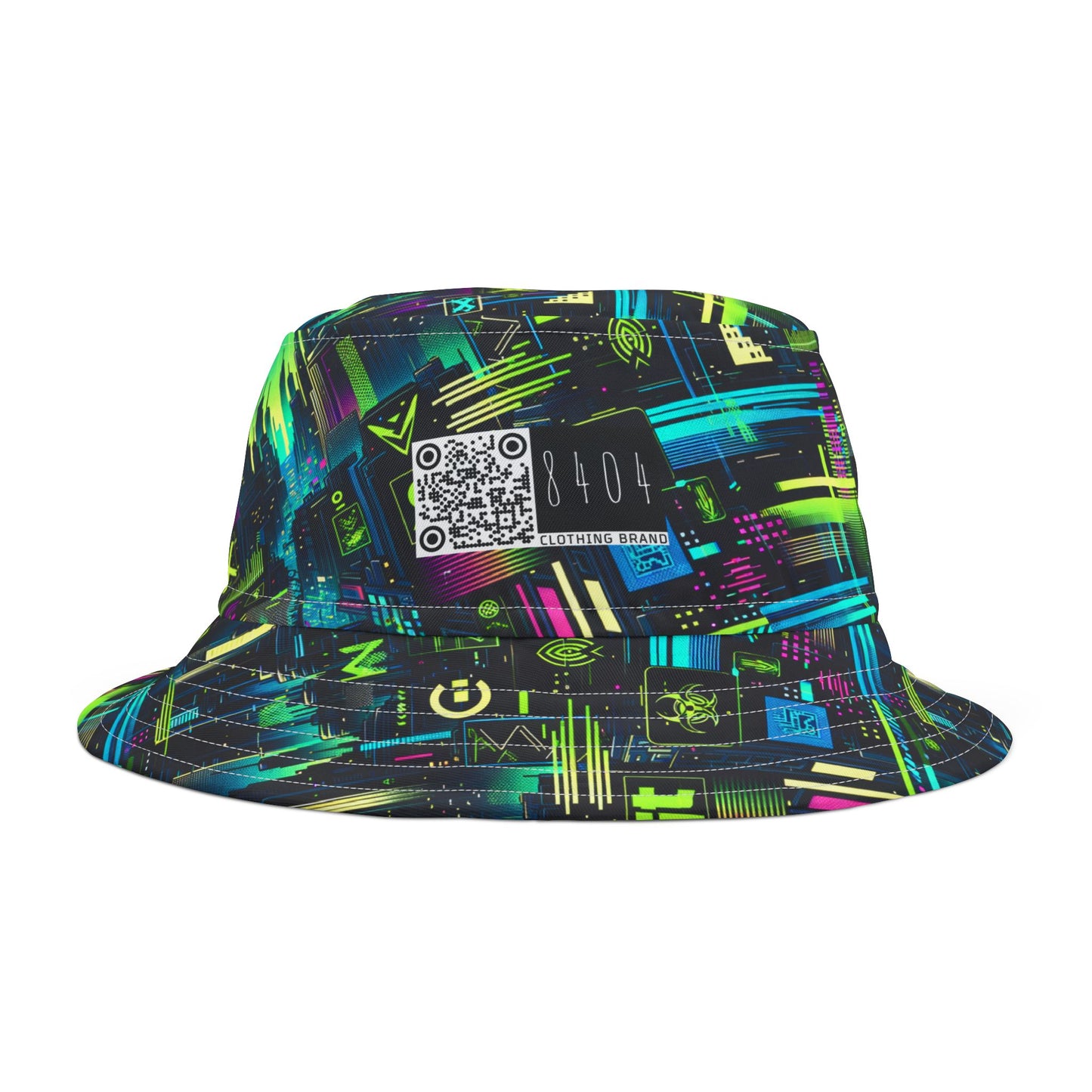 Digital Dystopia Tech Noir Bucket Hat - 8404 Design-55