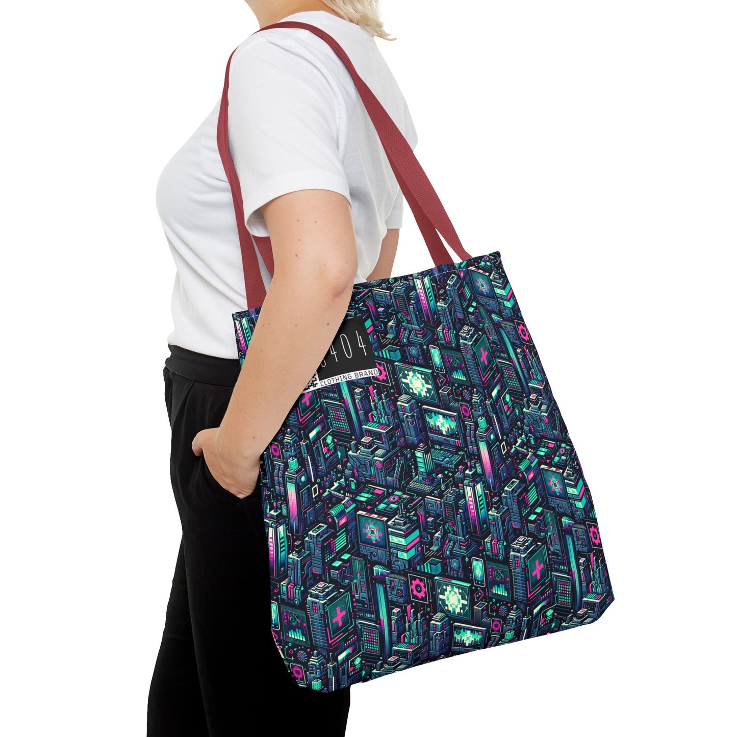 Digital Rebellion Tech-Inspired Streetwear Tote Bag - 8404 Design-58