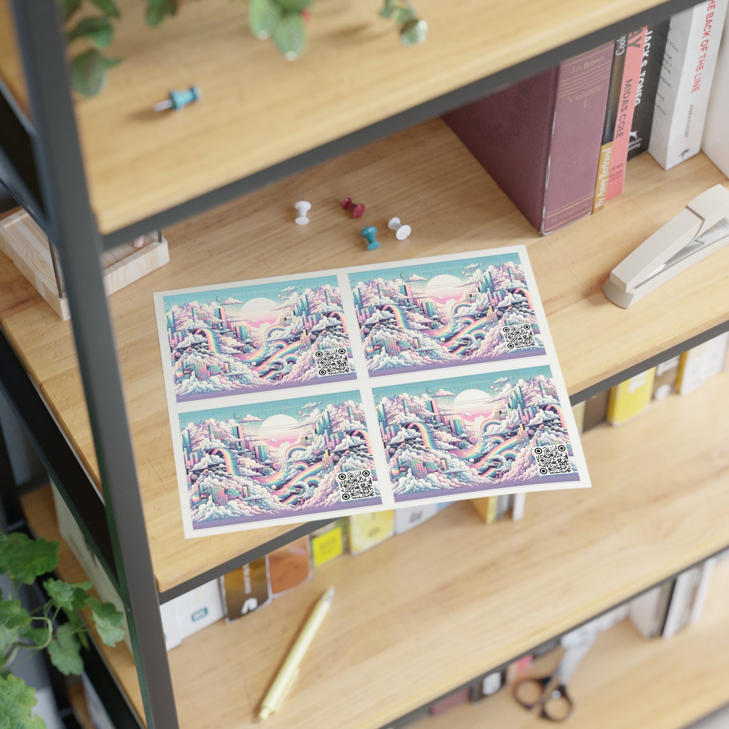Digital Dreamland Whimsical and Nostalgic Streetwear With a Digital Twist Sticker Sheets - 8404 Design-59
