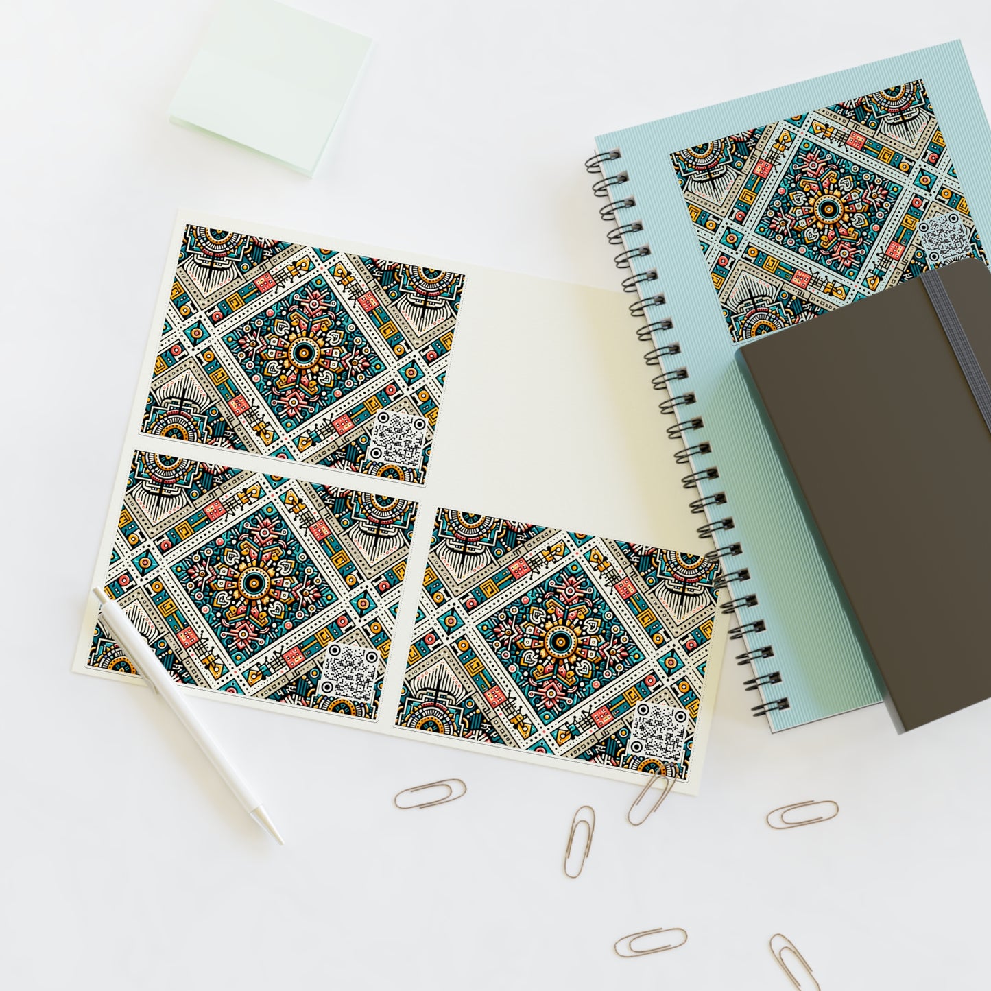 Cultural Fusion Tech Blend of Cultural Heritage With Tech-Inspired Elements Sticker Sheets - 8404 Design-64