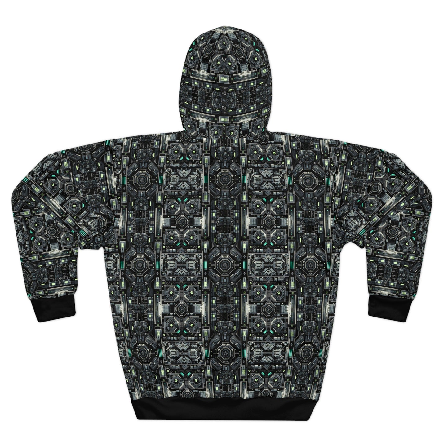 Tech Noir Tech-Forward Minimalism Pullover Hoodie - 8404 Design-52