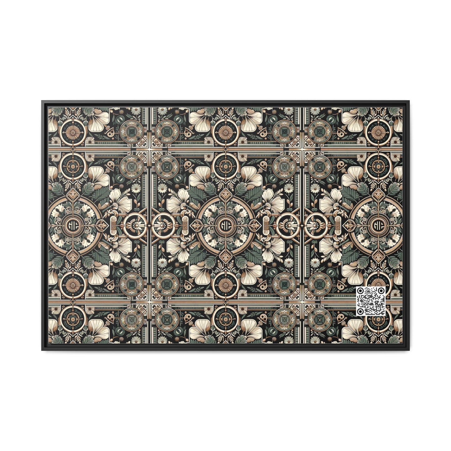 Cyber Garden Party Tech Garden Extravaganza Matte Canvas, Framed (multi-Color) - 8404 Design-66 A