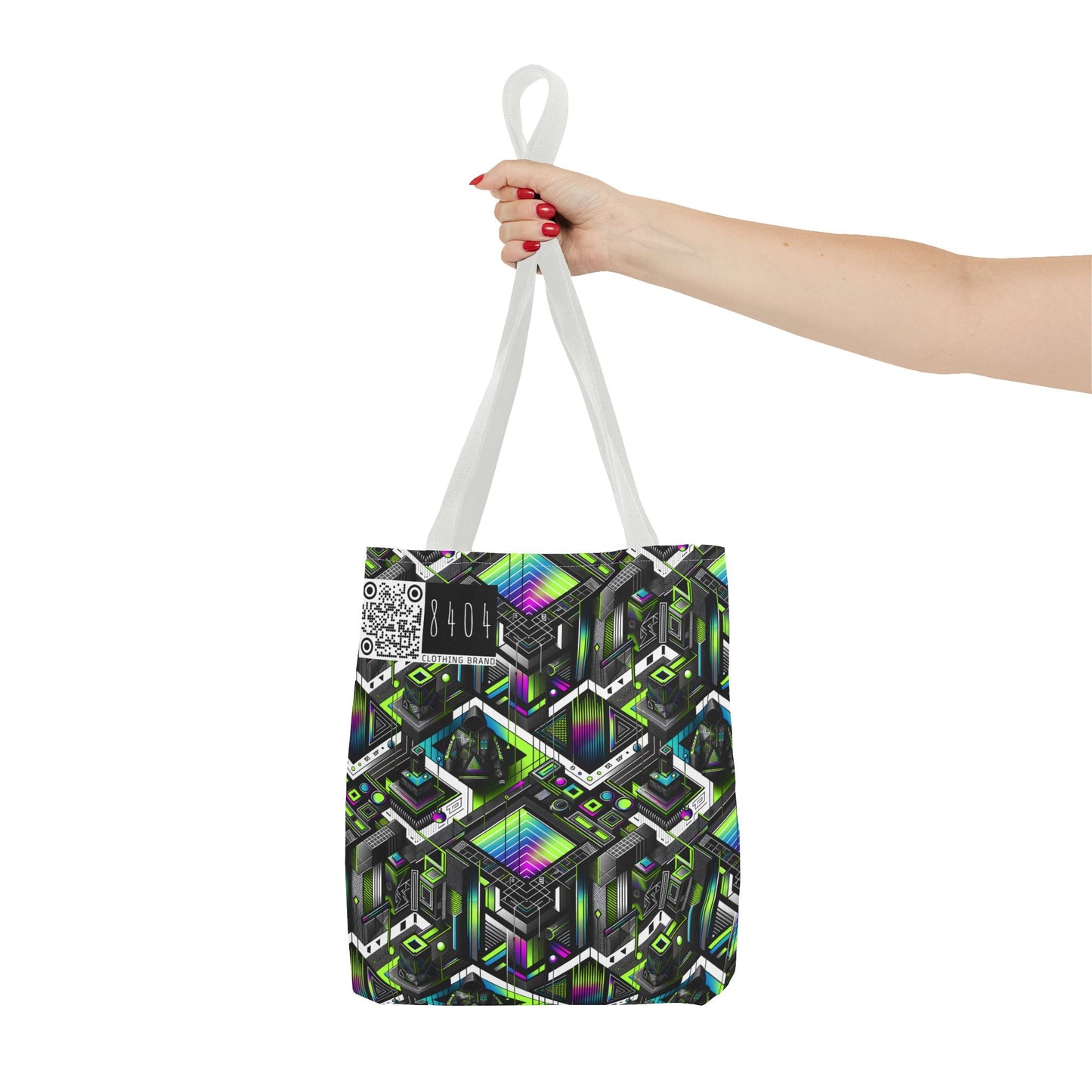 Retro Futurism Graphics Tech-Forward Streetwear Tote Bag - 8404 Design-52