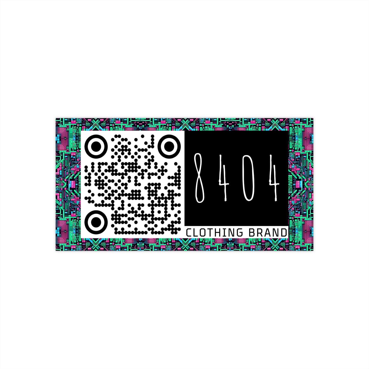 Digital Glitch Vibes Tech-Inspired Streetwear Bumper Sticker - 8404 Design-71