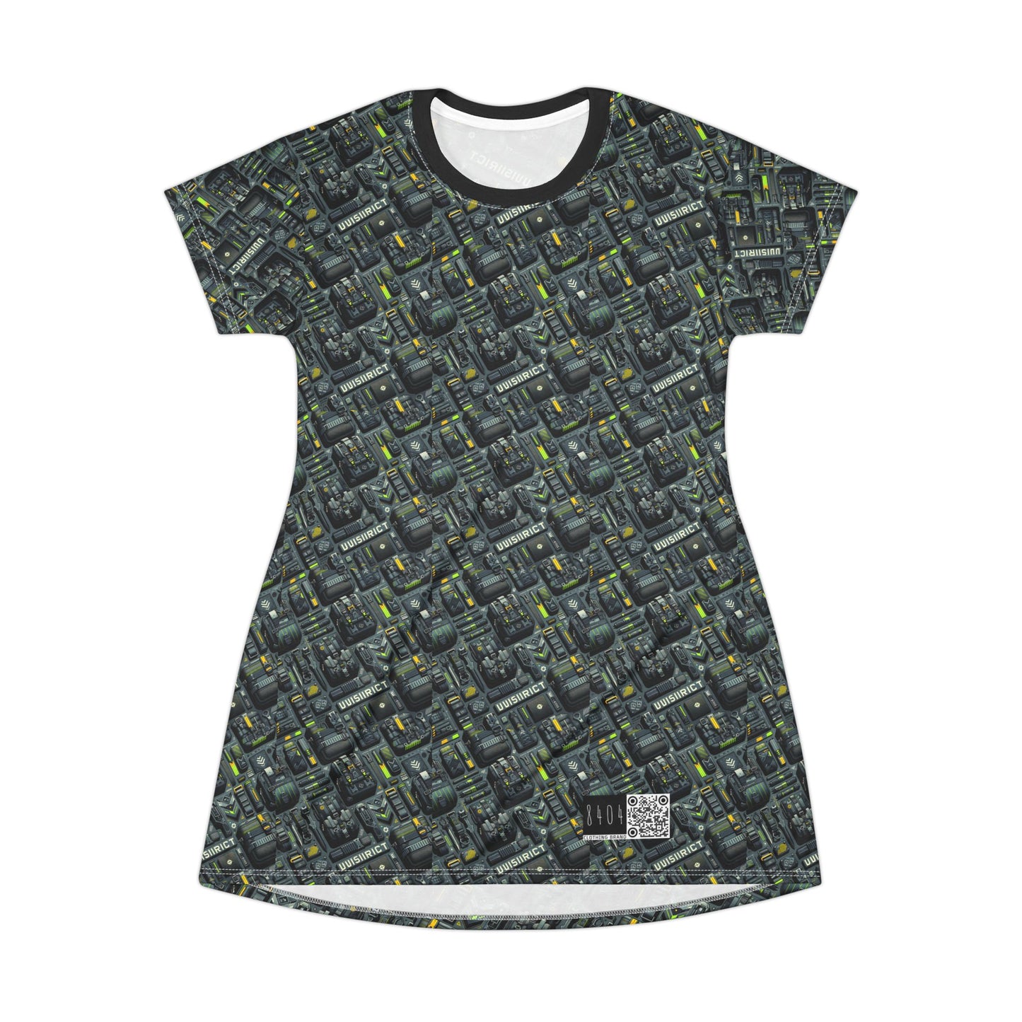 Tech Utility Streetwear Futuristic Tech-Forward T-Shirt Dress - 8404 Design-47