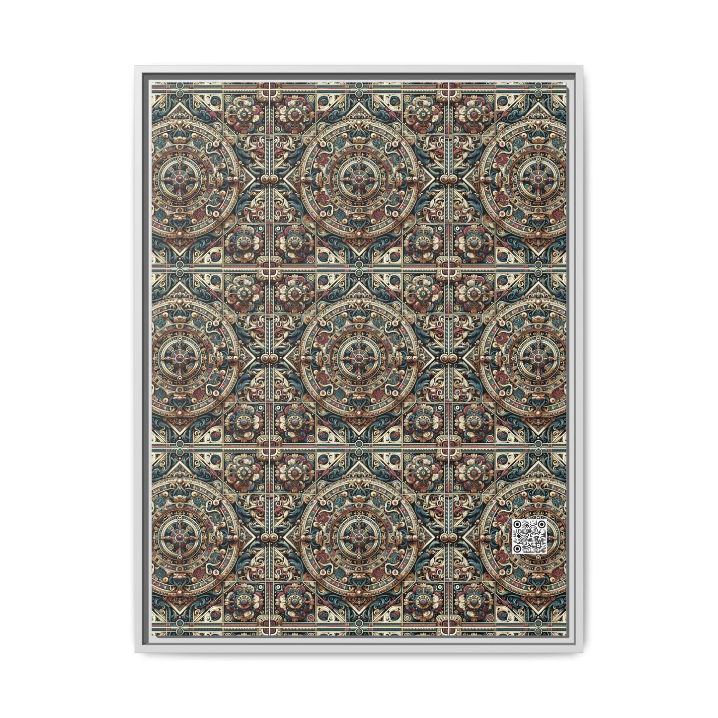 Urban Renaissance Historical Fusion With Street Edge Matte Canvas, Framed (multi-Color) - 8404 Design-57 A
