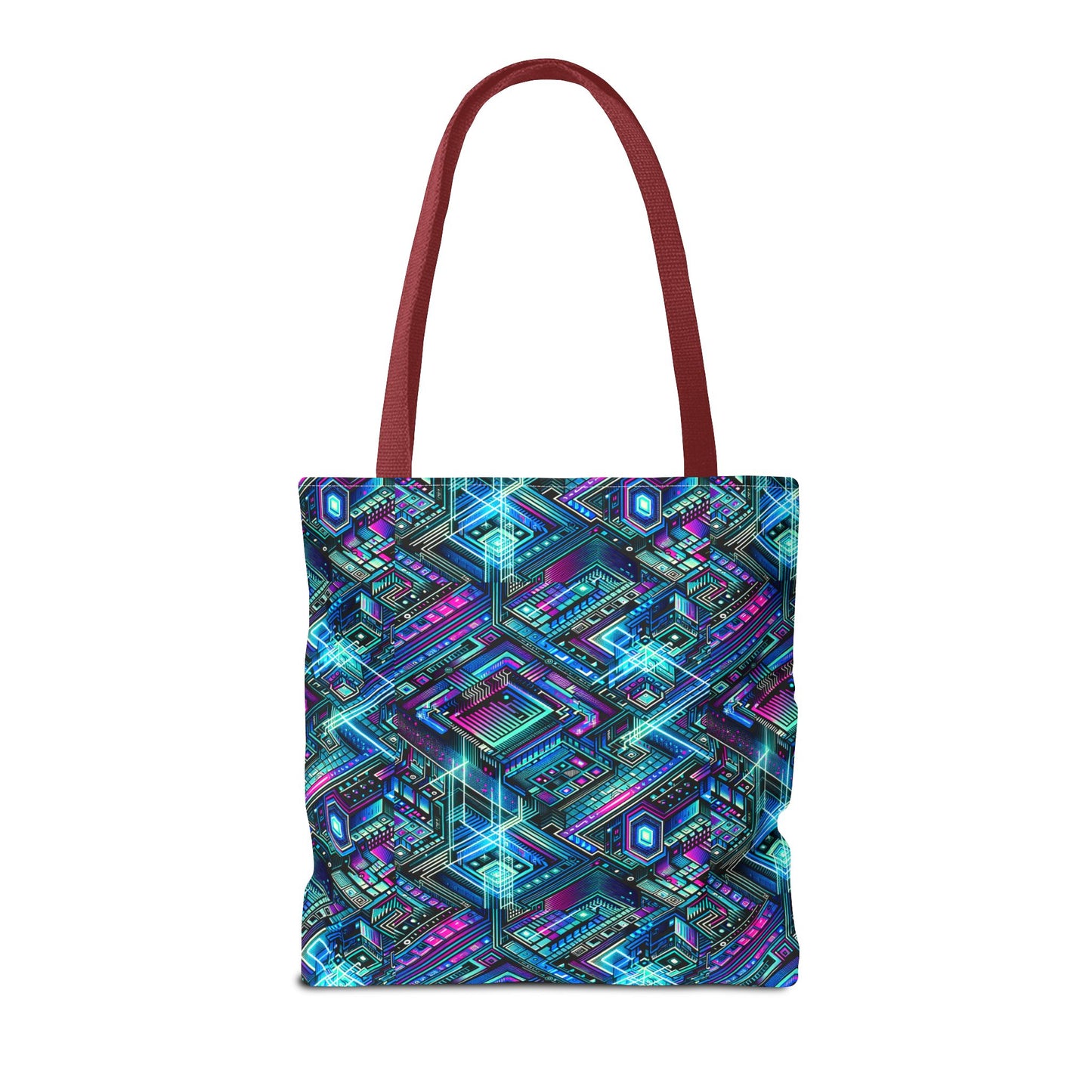 Digital Dreamland Futuristic Tech Aesthetic Tote Bag - 8404 Design-42