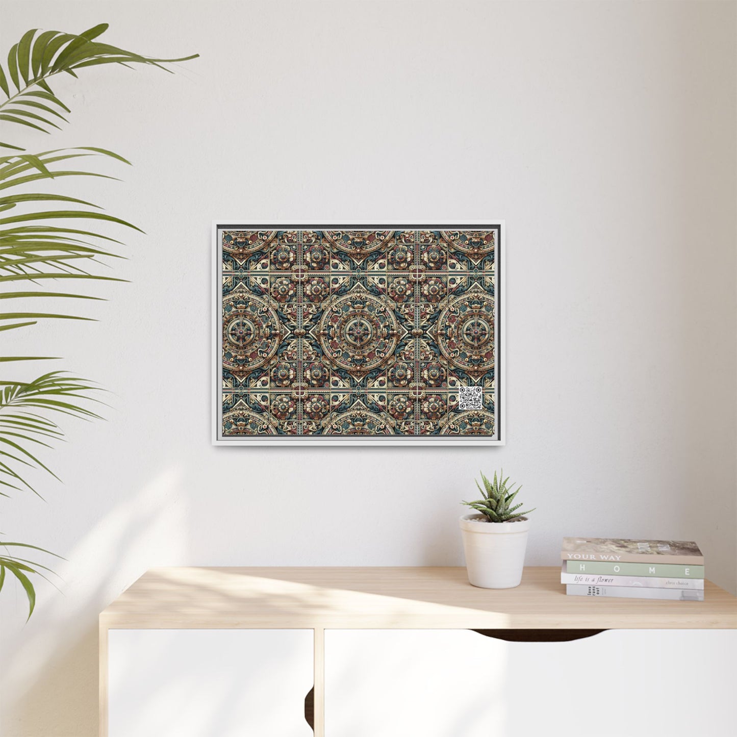 Urban Renaissance Historical Fusion With Street Edge Matte Canvas, Framed (multi-Color) - 8404 Design-57 A