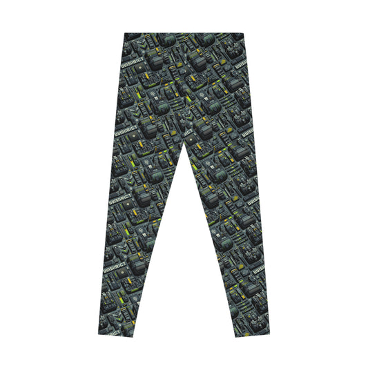 Tech Utility Streetwear Futuristic Tech-Forward Stretch Leggings - 8404 Design-47