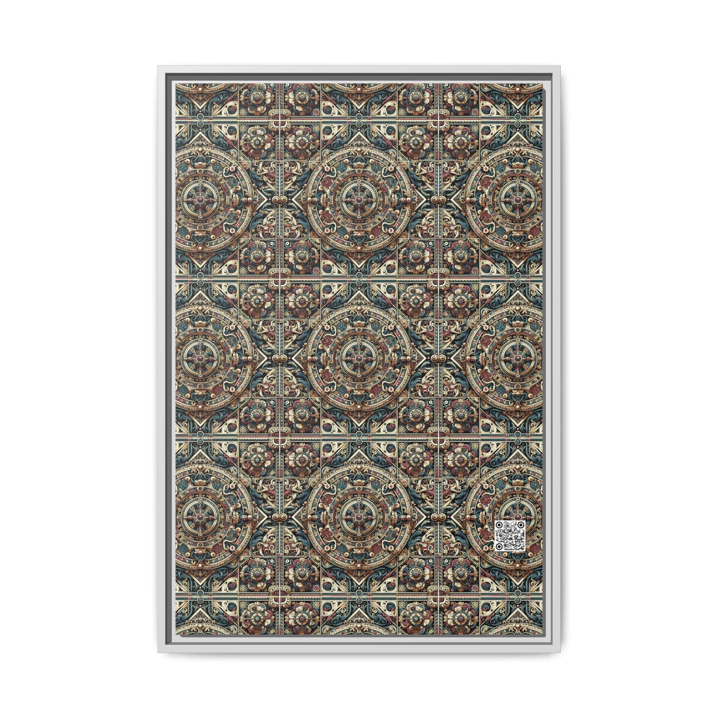 Urban Renaissance Historical Fusion With Street Edge Matte Canvas, Framed (multi-Color) - 8404 Design-57 A