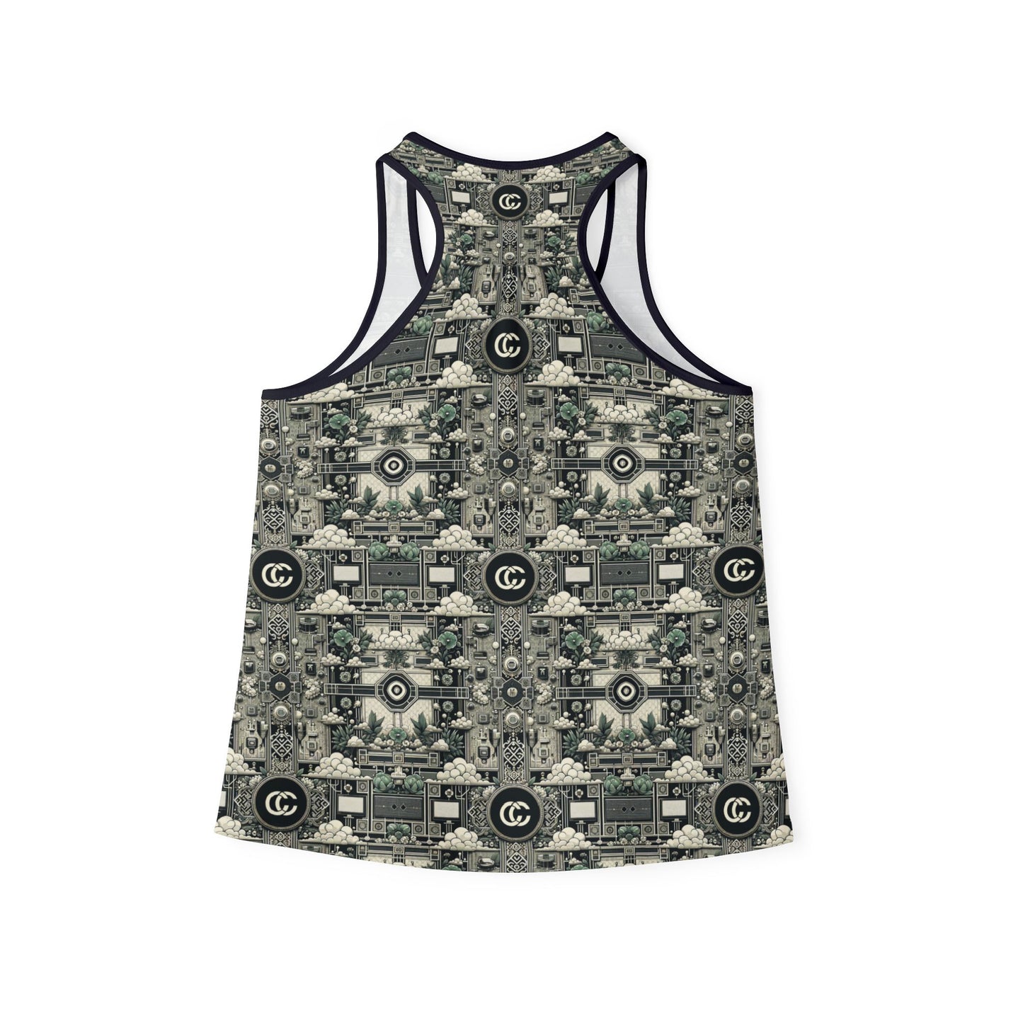 Cyber Garden Party Tech Garden Extravaganza Women's Tank Top - 8404 Design-54