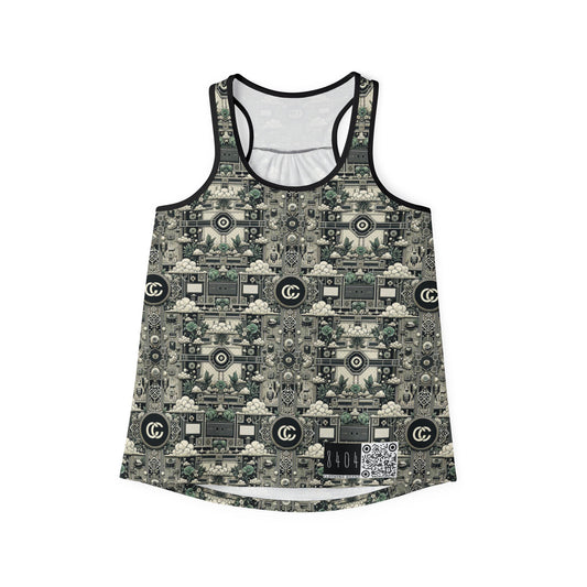 Cyber Garden Party Tech Garden Extravaganza Women's Tank Top - 8404 Design-54