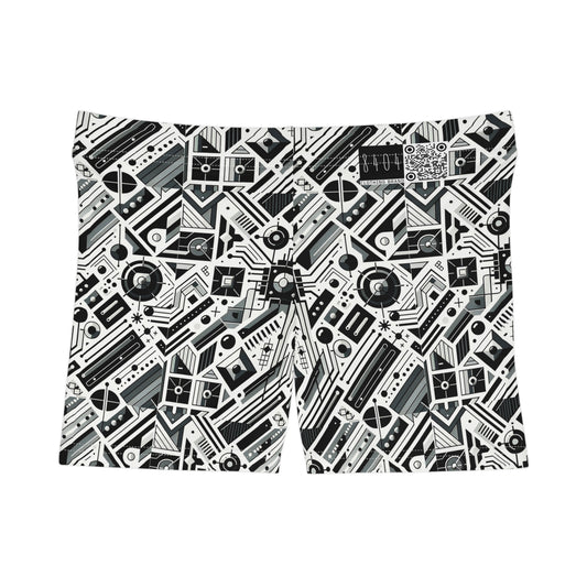 Digital Minimalism Minimalist Tech Women's Shorts - 8404 Design-62