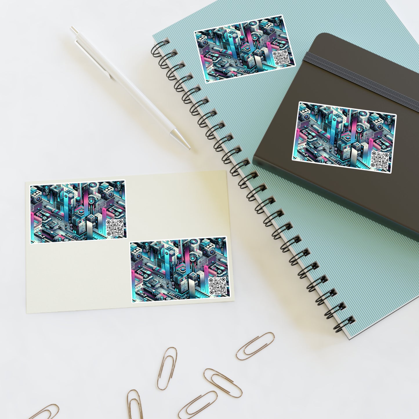 Digital Motion Futuristic Tech Sticker Sheets - 8404 Design-40