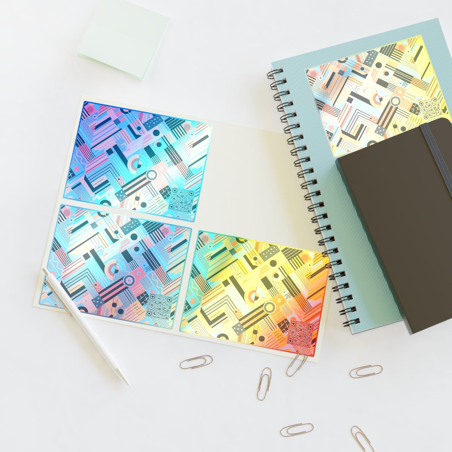 Abstract Graphic Art Modern Artistic Expression Sticker Sheets - 8404 Design-54
