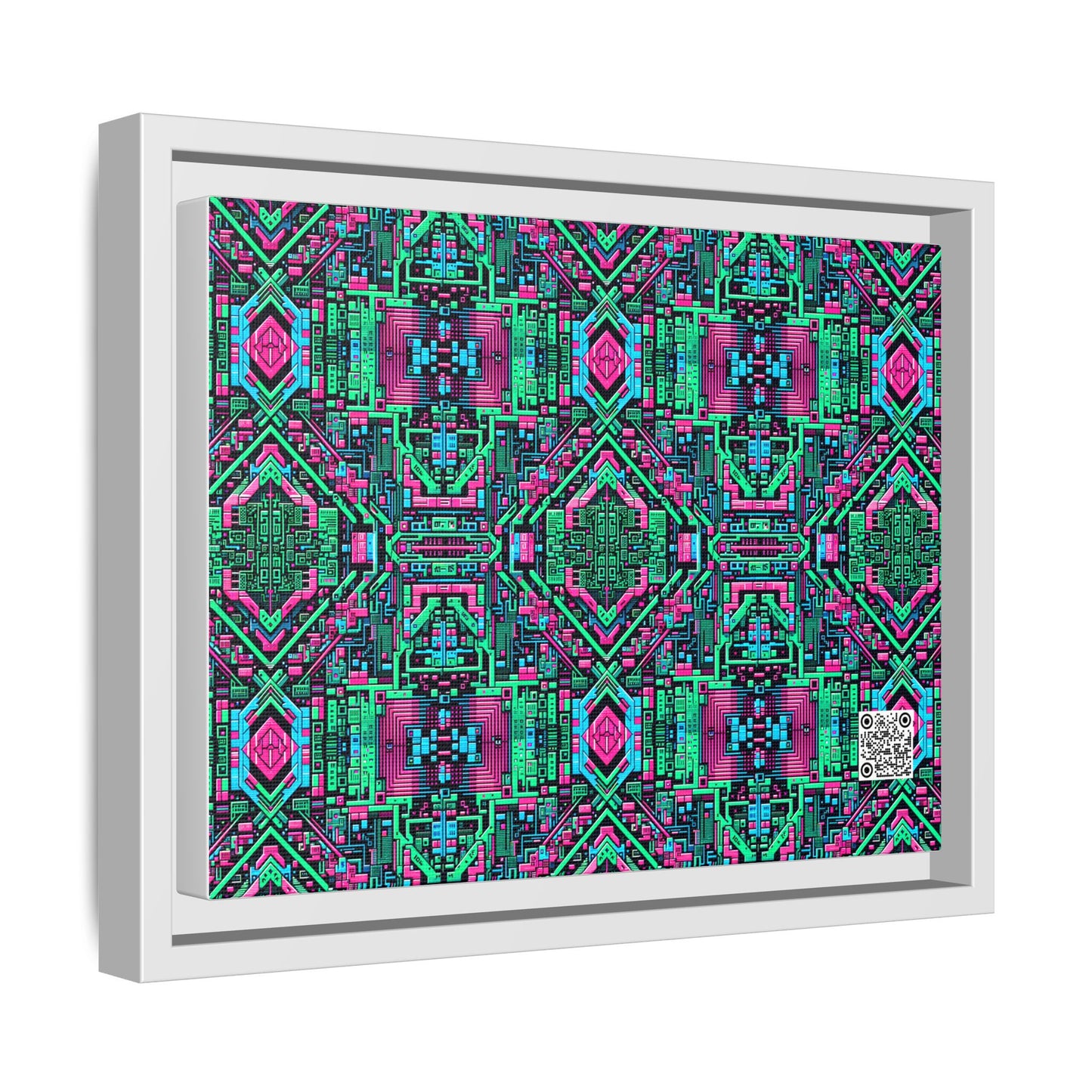 Digital Glitch Vibes Tech-Inspired Streetwear Matte Canvas, Framed (multi-Color) - 8404 Design-71 A