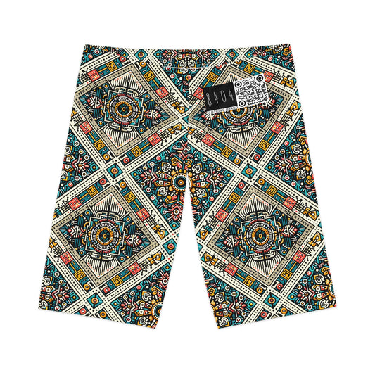 Cultural Fusion Tech Blend of Cultural Heritage With Tech-Inspired Elements Women's Bike Shorts - 8404 Design-64