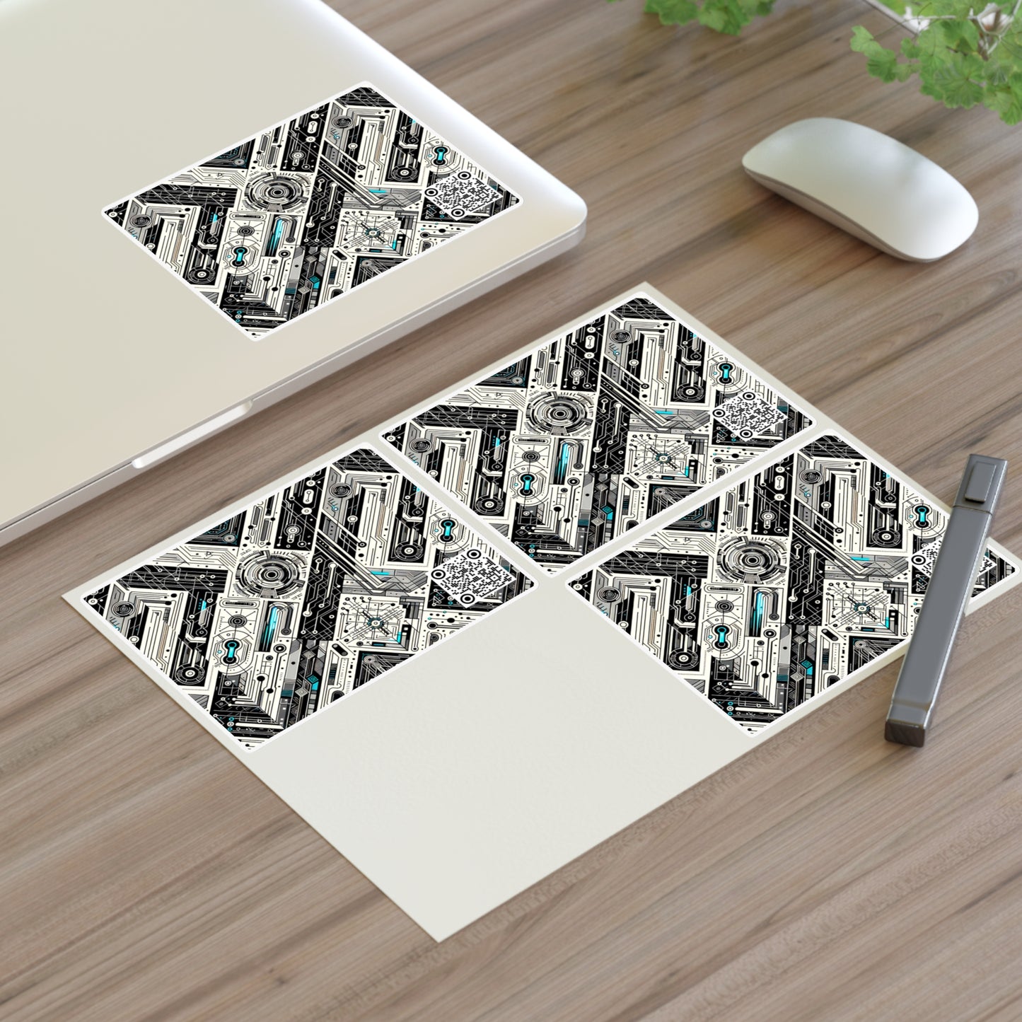 Tech-Infused Streetwear Tech-Forward Minimalism Sticker Sheets - 8404 Design-63