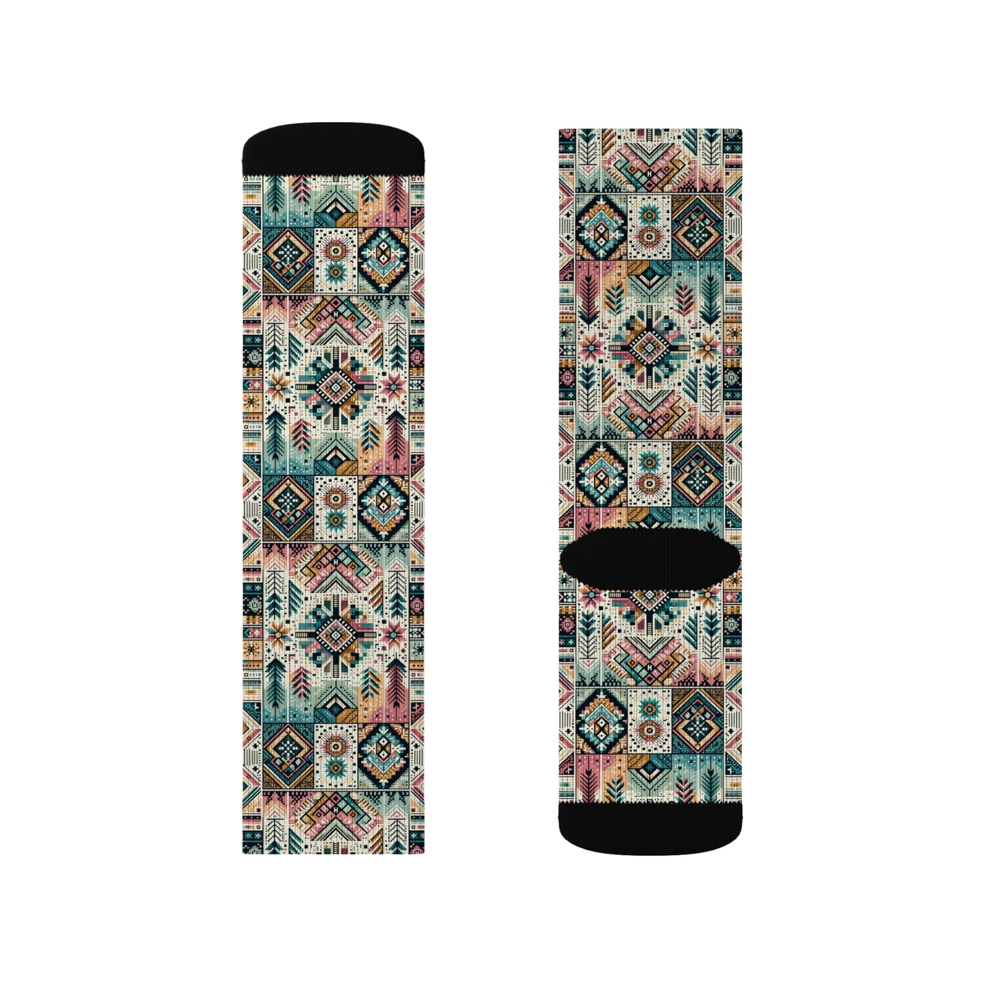 Digital Artisanal Fusion Digital Artisanal Sublimation Socks - 8404 Design-49