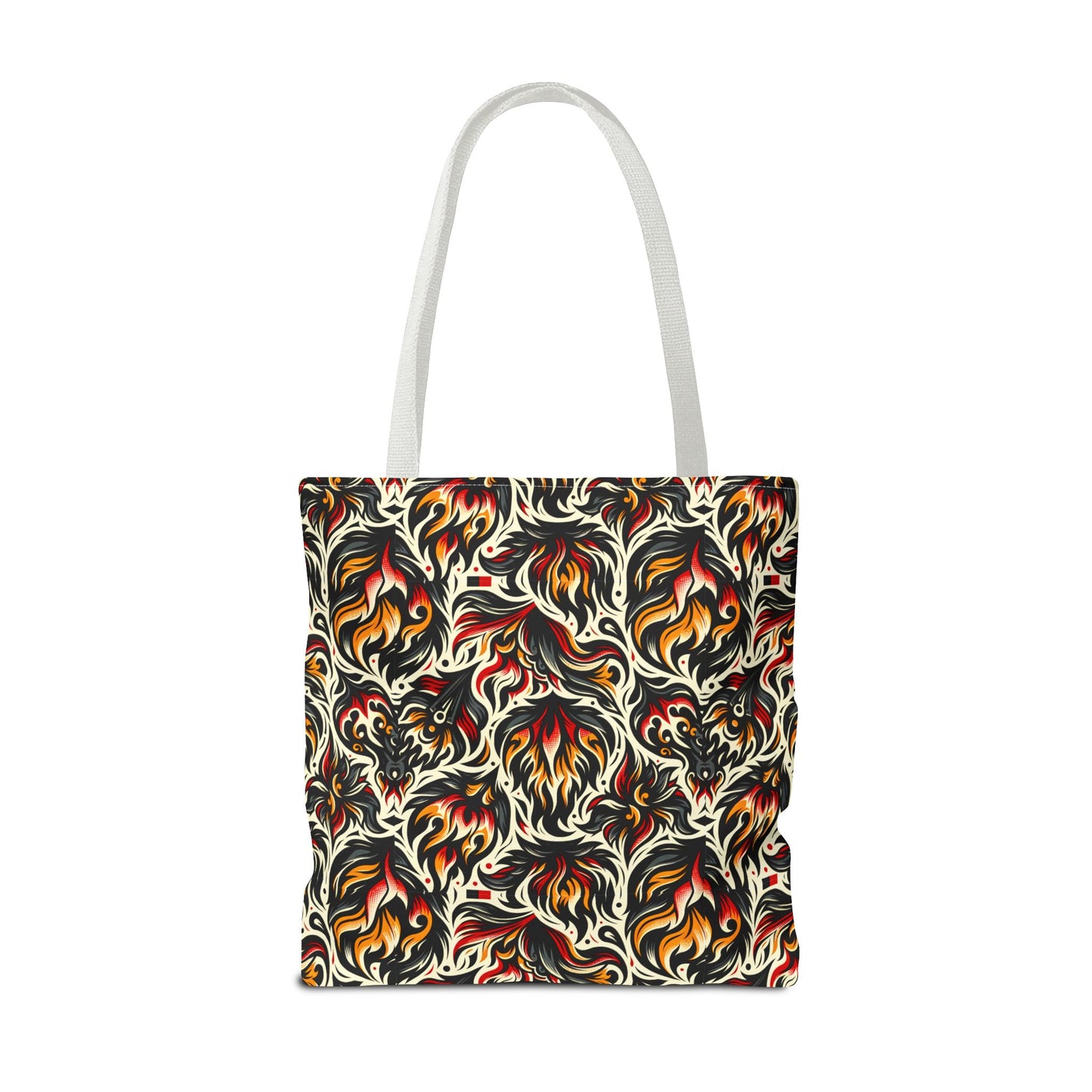 Fire & Flames Bold Streetwear Statement Tote Bag - 8404 Design-57