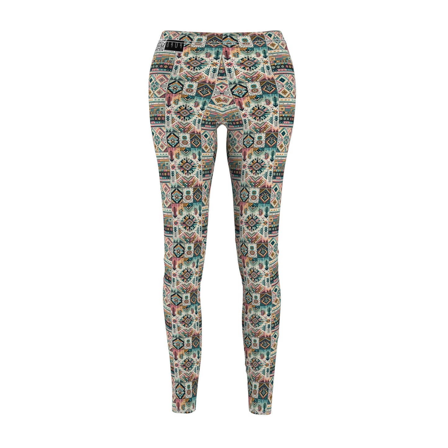 Digital Artisanal Fusion Digital Artisanal Women's Cut & Sew Casual Leggings - 8404 Design-49