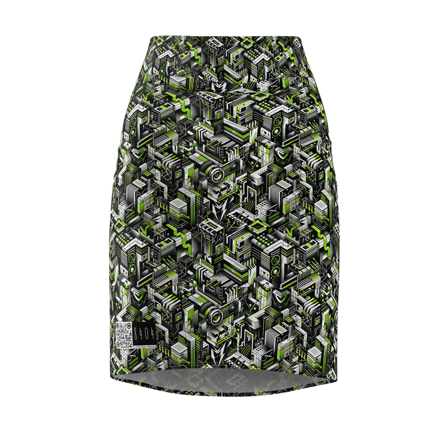 Graffiti Tech Fusion Bold Streetwear Fusion Women's Pencil Skirt - 8404 Design-53