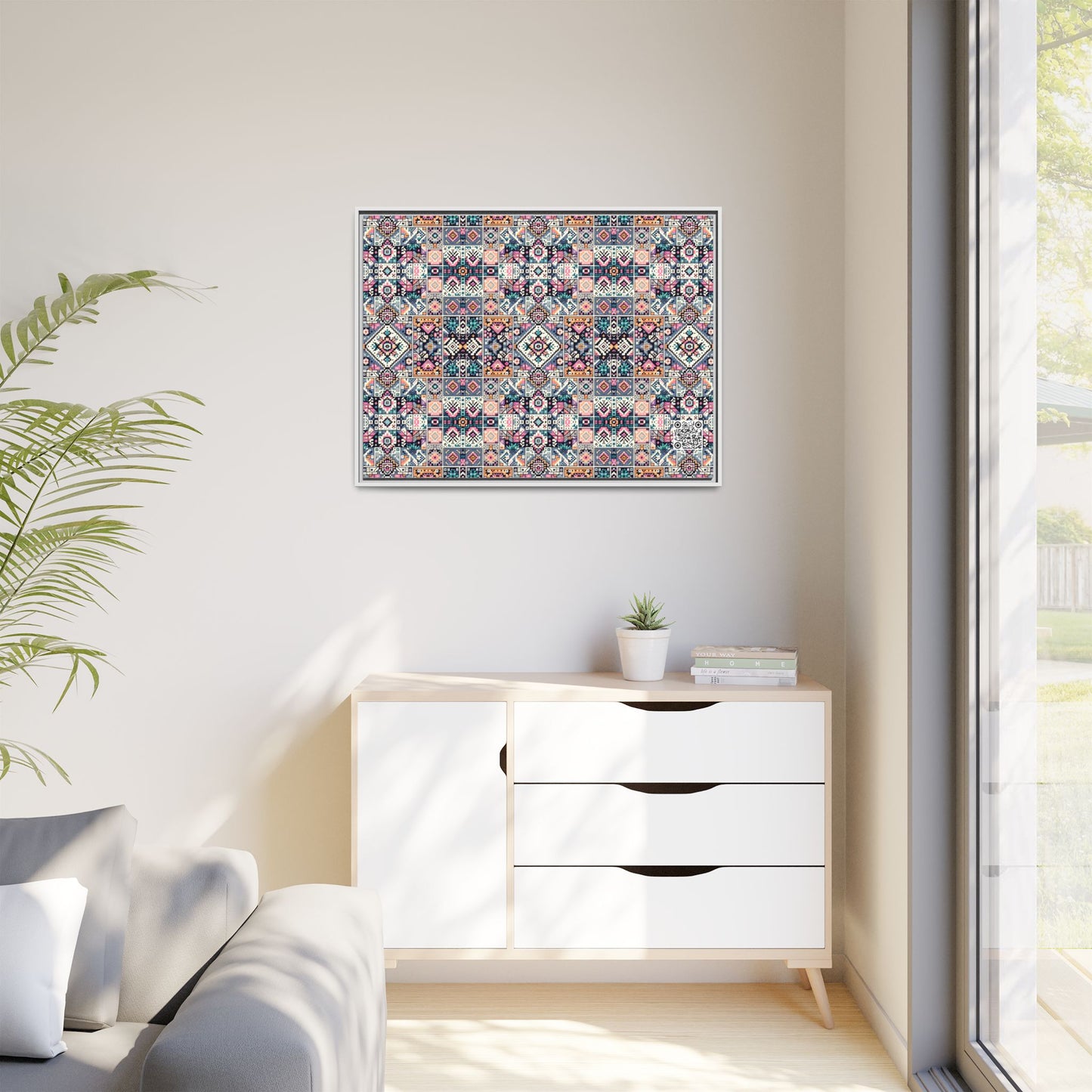 Matte Canvas, Framed (multi-Color) - 8404 Design-01