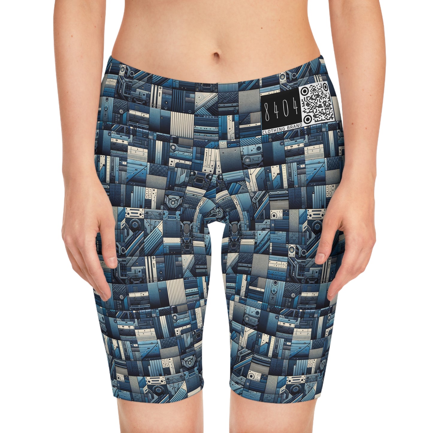 Tech-Inspired Utility Tech-Forward Streetwear With Utilitarian Edge Women's Bike Shorts - 8404 Design-44