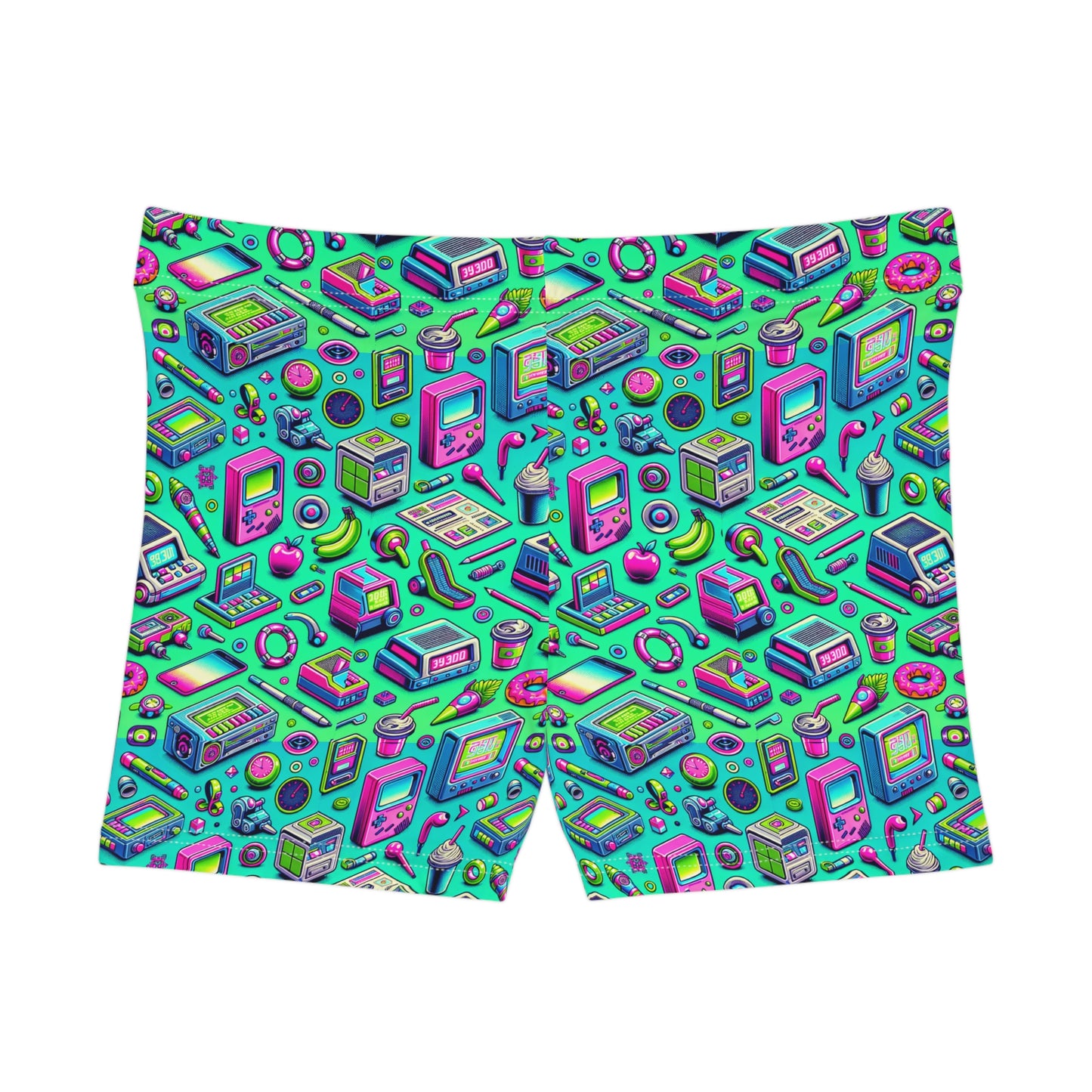Y2k Revival Nostalgic Futurism Women's Shorts - 8404 Design-48