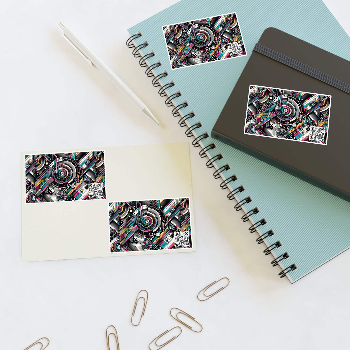 Tech-Forward Graphics Tech-Forward Streetwear Blending Human Creativity With Ai Innovation Sticker Sheets - 8404 Design-52