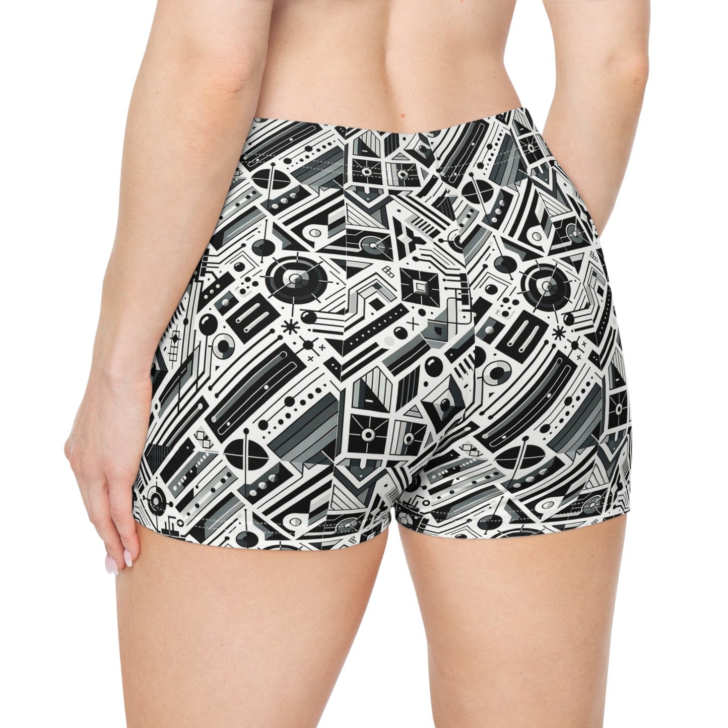 Digital Minimalism Minimalist Tech Women's Shorts - 8404 Design-62