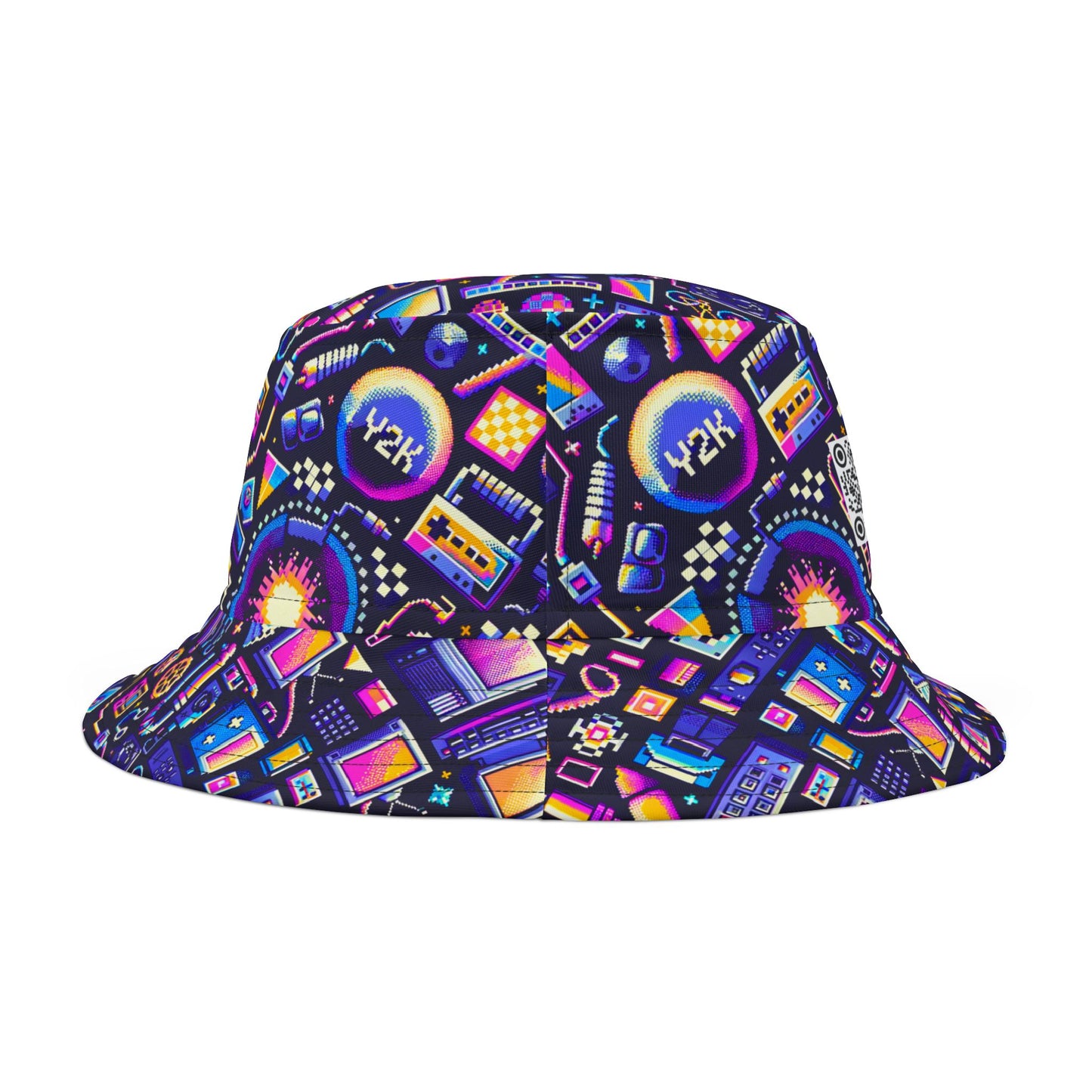 Digital Nostalgia Modern Retro Fusion Bucket Hat - 8404 Design-64