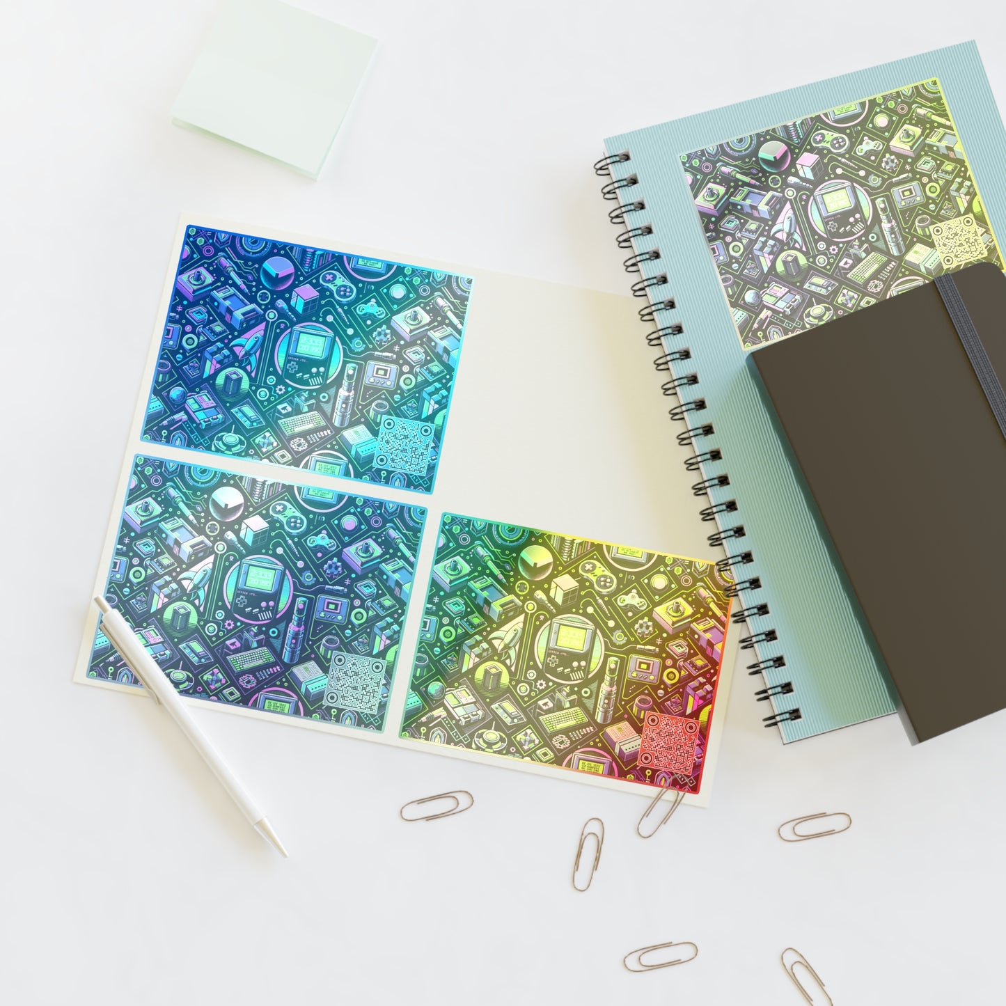 Retro Tech Graphics Tech-Inspired Nostalgia Sticker Sheets - 8404 Design-48