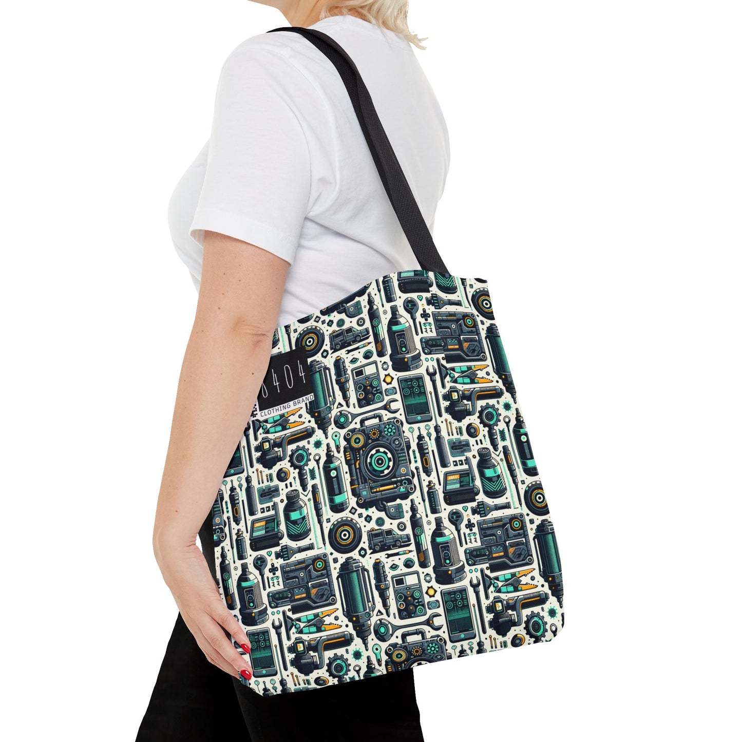 Tech Utility Fusion Modern Tech Streetwear Tote Bag - 8404 Design-53